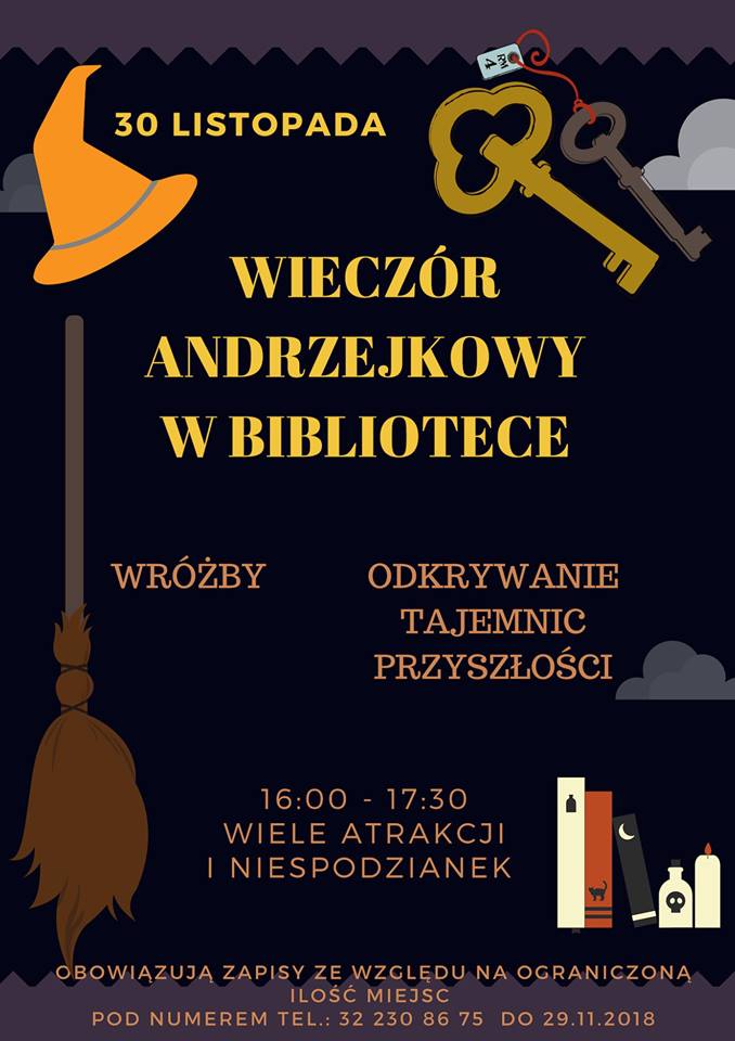 30 listopada Wieczór Andrzejkowy w Bibliotece