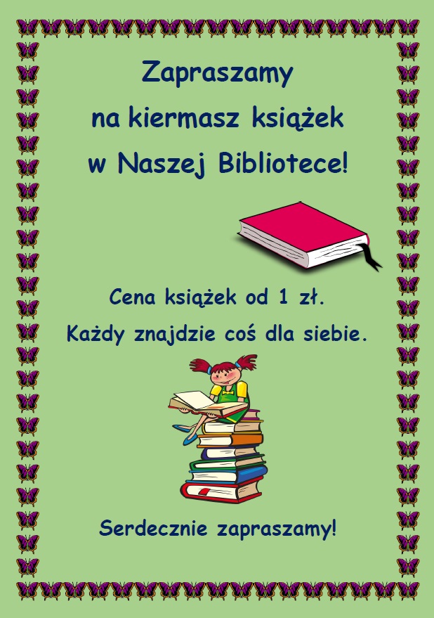 Zapraszamy na kiermasz książek w Naszej Bibliotece